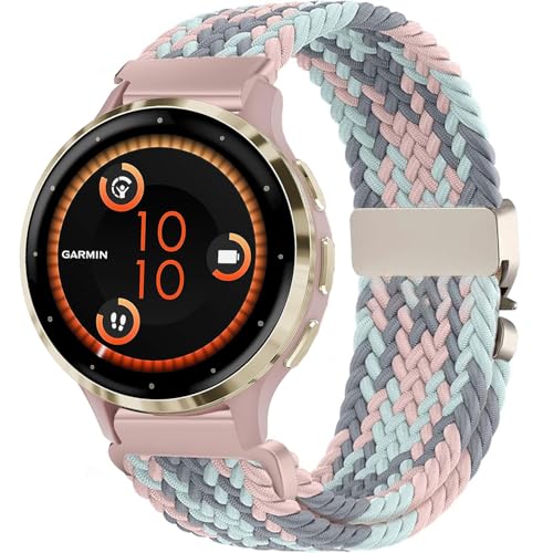 VELULYX Nylon Flechtband Kompatibel mit Garmin Venu 2S/Venu 3S/Vivomove 3S/Vivoactive 4S, 18MM Elastisches armband für Fossil Gen 6/5E/3/4/Wings Steel HR 36mm/ScanWatch 2 38mm VELULYX Nylon Flechtband Kompatibel mit Garmin Venu 2S/Venu 3S/Vivomove 3S/Vivoactive 4S, 18MM Elastisches armband für Fossil Gen 6/5E/3/4/Wings Steel HR 36mm/ScanWatch 2 38mm von VELULYX