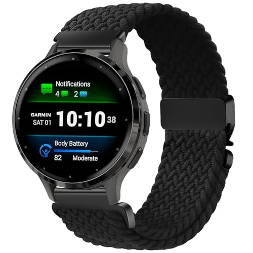 VELULYX Nylon Flechtband Kompatibel mit Garmin Venu 2S/Venu 3S/Vivomove 3S/Vivoactive 4S, 18MM Elastisches armband für Fossil Gen 6/5E/3/4/Wings Steel HR 36mm/ScanWatch 2 38mm VELULYX Nylon Flechtband Kompatibel mit Garmin Venu 2S/Venu 3S/Vivomove 3S/Vivoactive 4S, 18MM Elastisches armband für Fossil Gen 6/5E/3/4/Wings Steel HR 36mm/ScanWatch 2 38mm von VELULYX