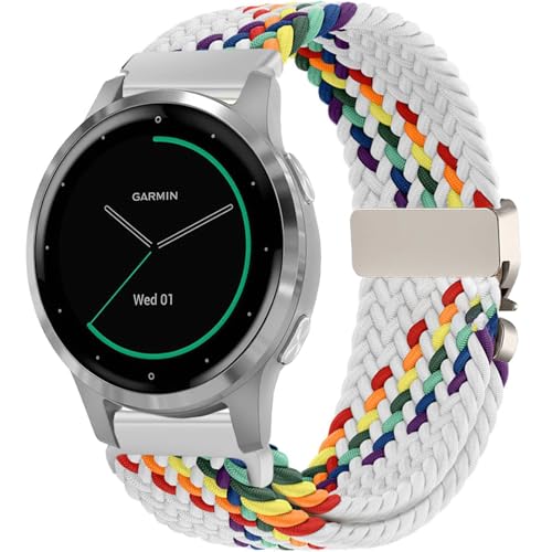 VELULYX Nylon Flechtband Kompatibel mit Garmin Venu 2S/Venu 3S/Vivomove 3S/Vivoactive 4S, 18MM Elastisches armband für Fossil Gen 6/5E/3/4/Wings Steel HR 36mm/ScanWatch 2 38mm VELULYX Nylon Flechtband Kompatibel mit Garmin Venu 2S/Venu 3S/Vivomove 3S/Vivoactive 4S, 18MM Elastisches armband für Fossil Gen 6/5E/3/4/Wings Steel HR 36mm/ScanWatch 2 38mm von VELULYX