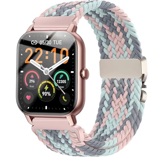 VELULYX Nylon Flechtband Kompatibel mit Veryfit IDW19/IDW13/IDW15/IDW18, 22MM Elastisches armband für Goryfit Smart Watch T50/T60/T70/P66/P66D/P72/P95/P99, Y66/Y6,YB54, H1/D1, G39, LW11/LW36/LW51 VELULYX Nylon Flechtband Kompatibel mit Veryfit IDW19/IDW13/IDW15/IDW18, 22MM Elastisches armband für Goryfit Smart Watch T50/T60/T70/P66/P66D/P72/P95/P99, Y66/Y6,YB54, H1/D1, G39, LW11/LW36/LW51 von VELULYX