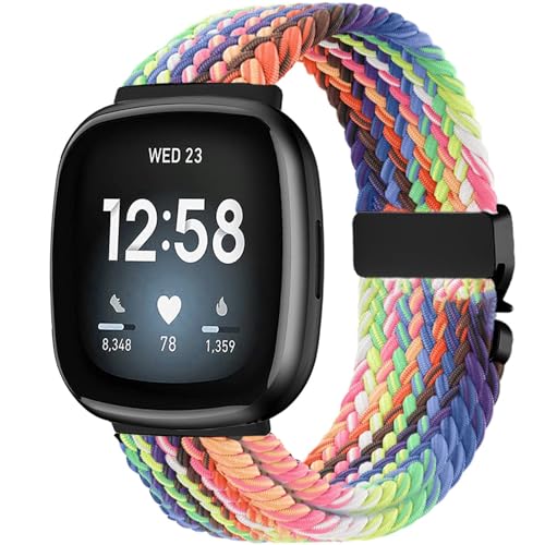 VELULYX Nylon-Geflechtband Kompatibel mit Versa 3/Versa 4, Elastisches armband für Sense 2/Sense VELULYX Nylon-Geflechtband Kompatibel mit Versa 3/Versa 4, Elastisches armband für Sense 2/Sense von VELULYX