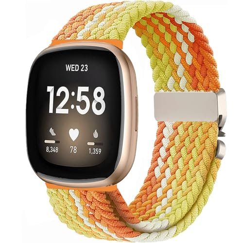 VELULYX Nylon-Geflechtband Kompatibel mit Versa 3/Versa 4, Elastisches armband für Sense 2/Sense VELULYX Nylon-Geflechtband Kompatibel mit Versa 3/Versa 4, Elastisches armband für Sense 2/Sense von VELULYX