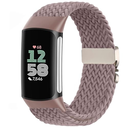 VELULYX Nylon geflochtene armband Kompatibel mit Charge 6/5, Elastische armband für Charge 5/6 Frauen Männer von VELULYX