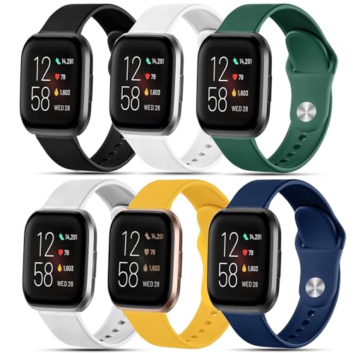 VELULYX Silikonarmband kompatibel mit Fitbit Versa 2/Fitbit Versa/Fitbit Versa Lite, Sportarmband für Herren Damen von VELULYX