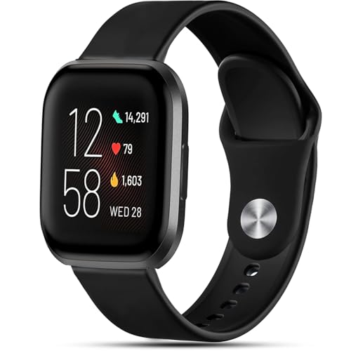 VELULYX Silikonarmband kompatibel mit Fitbit Versa 2/Fitbit Versa/Fitbit Versa Lite, Sportarmband für Herren Damen von VELULYX
