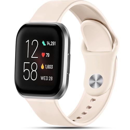 VELULYX Silikonarmband kompatibel mit Fitbit Versa 2/Fitbit Versa/Fitbit Versa Lite, Sportarmband für Herren Damen von VELULYX