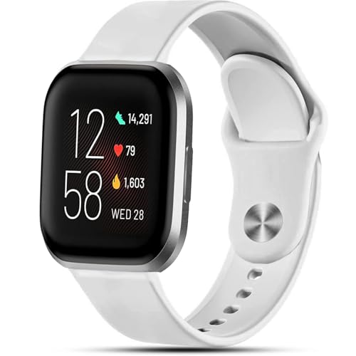 VELULYX Silikonarmband kompatibel mit Fitbit Versa 2/Fitbit Versa/Fitbit Versa Lite, Sportarmband für Herren Damen von VELULYX