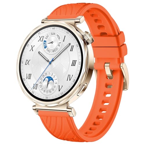 VELULYX Weiches Silikonarmband von kompatibel mit Huawei Watch GT5 41 mm/Huawei Watch GT4 41 mm, 18mm Sportarmband für Garmin Venu 2S/Venu 3S/Vivomove 3S/Vivoactive 4S von VELULYX