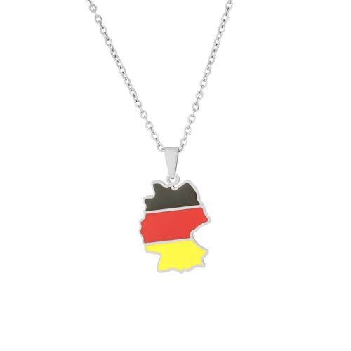 VELUNE Halskette Anhänger Europäische und amerikanische neue deutsche Kartenhalskette für Männer und Frauen, Paarhalskettenschmuck im Ethno-Stil Geschenk von VELUNE