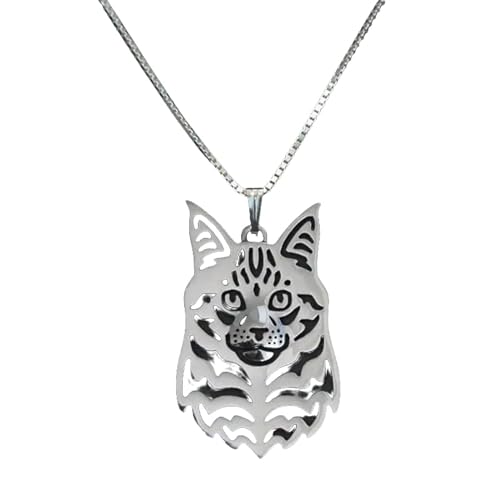 VELUNE Halskette Anhänger Halsketten mit Maine-Coon-Katze für Damen, Liebhaberschmuck, Halsketten in Katzenform Geschenk von VELUNE
