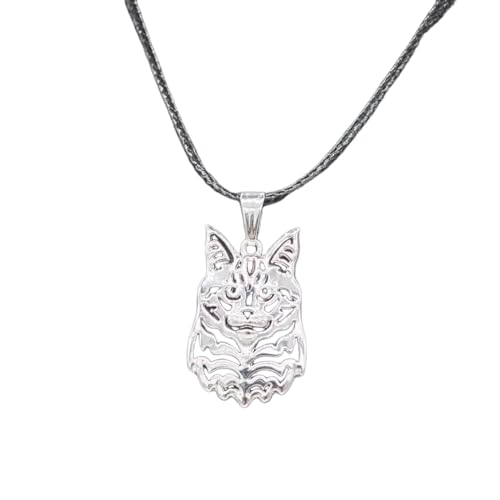 VELUNE Halskette Anhänger Maine-Coon-Katzen-Halsketten für Damen, Liebhaberschmuck, Katzen-Halsketten Geschenk von VELUNE