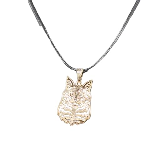 VELUNE Halskette Anhänger Maine-Coon-Katzen-Halsketten für Damen, Liebhaberschmuck, Katzen-Halsketten Geschenk von VELUNE