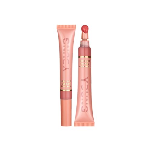 Glossy Lip Butter Balm, Glow Lip Balm, Samtweicher Lipgloss für Gepflegte, velvet-smooth Lip Gloss für Nourished, Strahlende Lippenm, Glowing Lips (C, One Size) von VEMOW