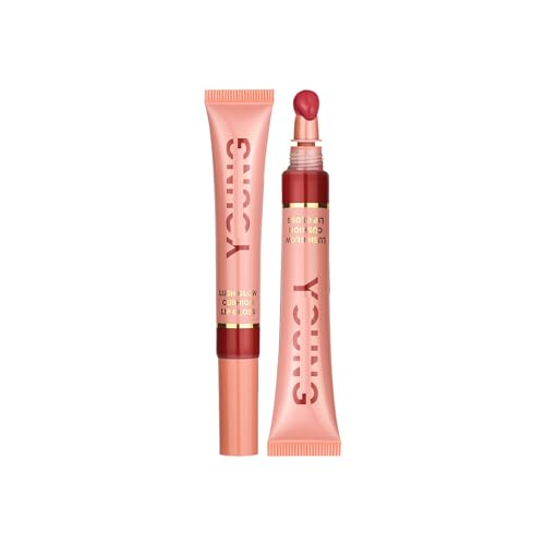 Glossy Lip Butter Balm, Glow Lip Balm, Samtweicher Lipgloss für Gepflegte, velvet-smooth Lip Gloss für Nourished, Strahlende Lippenm, Glowing Lips (E, One Size) von VEMOW