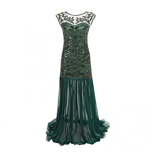 VEMOW 1920er Jahre Great Gatsby Kleid, Damen Abendkleider mit Pailletten Quaste Party Kleid, 1920er Retro Cocktail Stil Flapper Kleid,Festival Bankett Hochzeit Kleider Kostüm Kleid von VEMOW