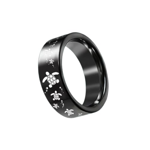 VEMOW Doppelschichtiger Stern-Perlen-Ring für Damen, Sommermode, personalisierte Ringöffnung, verstellbarer Zeigefingerring Ohrenschutz Ringen (Black, A) von VEMOW