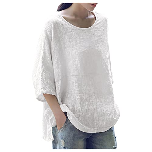 VEMOW Heißer Mode Frauen Damen Sommer Herbst Freien Baumwolle Solide Langarm-Shirt Beiläufige Lose Bluse Button-Down Tops von VEMOW