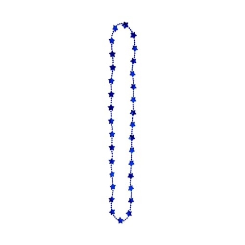 VEMOW Patriotische PerlenkettenGroße sternförmige 4. Juli-Party für Kinder und Erwachsene Rot Weiß Blaue Perlen für 4. Juli-Partyzubehör Zubehör Halsketten (Blue, A) von VEMOW