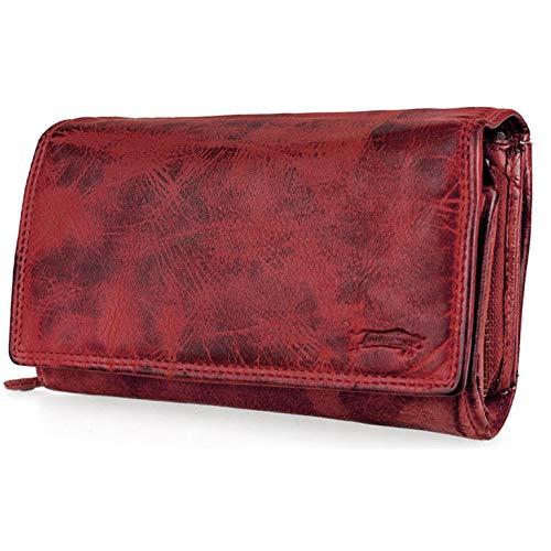 Geldbörse Damen Portemonnaie Portmonee Börse Geldbeute echtes Leder Ven Tomy Neu (Bordeaux) von VEN TOMY