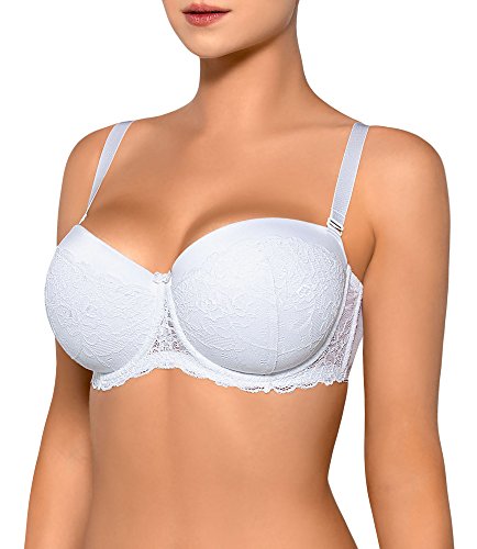 Vena Lingerie Damen Balconette Bügel BH VB 235 (Weiß, 85 C) von VENA