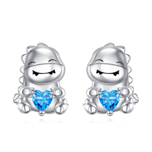 Dinosaurier Ohrringe S925 Sterling Silber Dino Ohrringe Blau CZ Dinosaurier Ohrstecker Süßes Dinosaurier Schmuck für Damen Frauen Liebhaber Dinosaurier Ohrringe S925 Sterling Silber Dino Ohrringe Blau CZ Dinosaurier Ohrstecker Süßes Dinosaurier Schmuck für Damen Frauen Liebhaber von VENACOLY