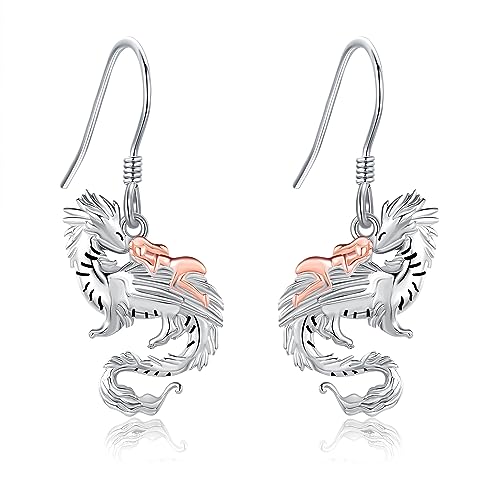 Drachen Ohrringe für Damen 925 Sterling Silber Drachen Ohrhänger Drachen Schmuck Geschenk für Damen von VENACOLY