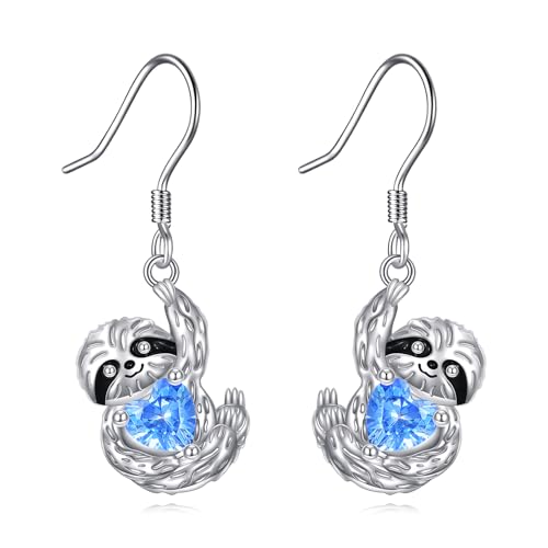 Faultier Geschenke S925 Sterling Silber Faultier Ohrringe Hängend Blue Edelchen Faultier Ohrstecker Tier süße Faultier Schmuck Geschenke für Faultier Liebhaber Damen Frauen Faultier Geschenke S925 Sterling Silber Faultier Ohrringe Hängend Blue Edelchen Faultier Ohrstecker Tier süße Faultier Schmuck Geschenke für Faultier Liebhaber Damen Frauen von VENACOLY