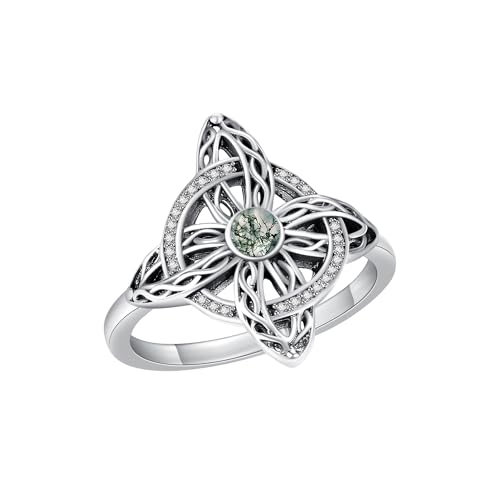 Hexen Knoten Ringe 925 Sterling Silber Hexen Knoten Schmuck Geschenk für Damen von VENACOLY