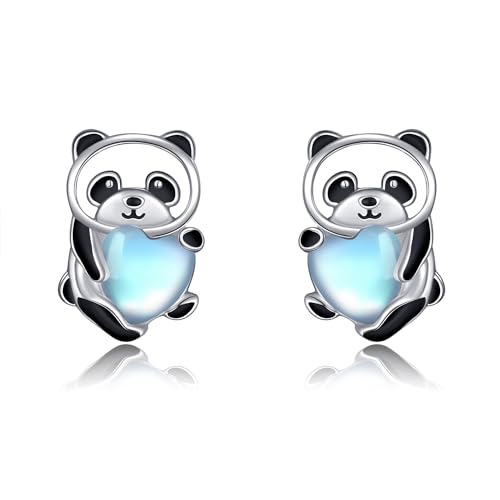 Panda Bär Ohrringe 925 Sterling Silber Panda Ohrstecker Panda Bär Schmuck Geschenk für Damen von VENACOLY