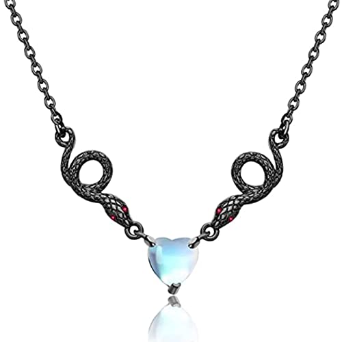 VENACOLY Schlange Kette 925 Sterling Silber Schwarz Schlange Anhänger Halskette Schlange Schmuck Geschenk für Damen von VENACOLY