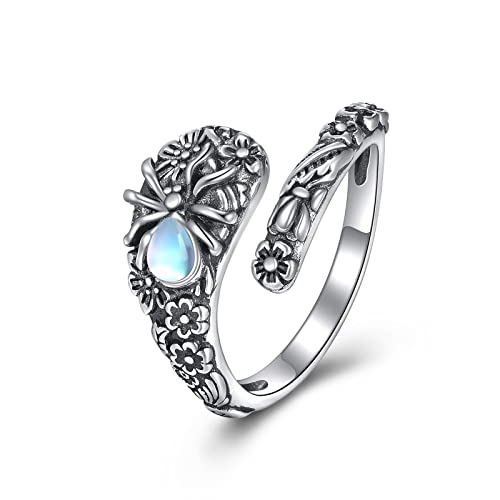 Spinne Ringe 925 Sterling Silber Verstellbar Spinne Ringe Spinne Schmuck Geburtstag Geschenk für Damen Frauen von VENACOLY