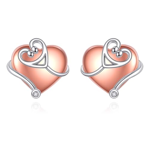 Stethoskop Ohrringe 925 Sterling Silber Stethoskop Herz Ohrstecker Pflege Schmuck Geschenke für Frauen Krankenpflege Arzt Medizinstudent Abschluss Geschenk Stethoskop Ohrringe 925 Sterling Silber Stethoskop Herz Ohrstecker Pflege Schmuck Geschenke für Frauen Krankenpflege Arzt Medizinstudent Abschluss Geschenk von VENACOLY
