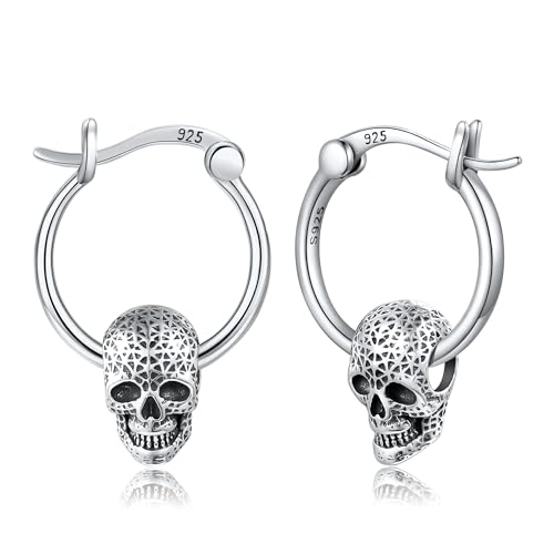 Totenkopf Creolen Ohrringe Für Damen 925 Sterling Silber Schädel OhrMuttertag Schmuck Geschenk Für Damen Totenkopf Creolen Ohrringe Für Damen 925 Sterling Silber Schädel OhrMuttertag Schmuck Geschenk Für Damen von VENACOLY