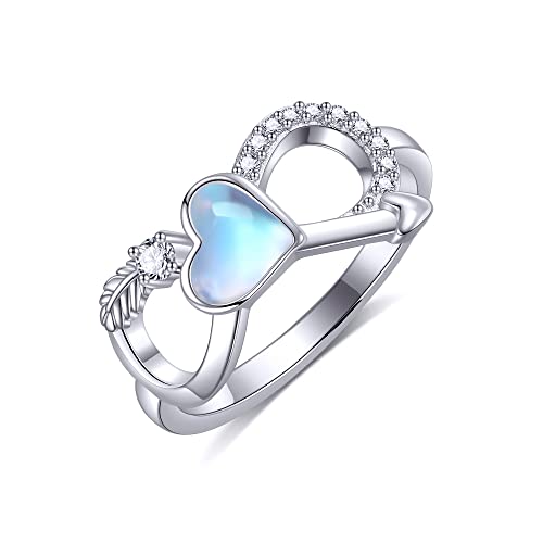 Unendlichkeitszeichen Ringe Sterling Silber Unendlichkeit Ringe Mondstein Ringe Unendlichkeitszeichen Schmuck Geschenk für Damen von VENACOLY
