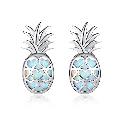 VENACOLY Ananas Ohrringe 925 Sterling Silber Opal Frucht Ohrringe Ananas Schmuckgeschenke für Frauen und Mädchen von VENACOLY