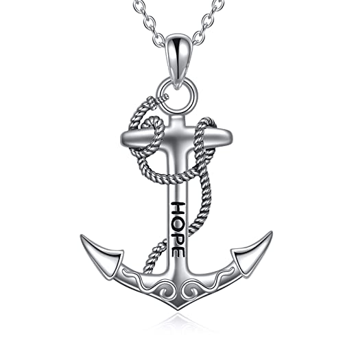 VENACOLY Anchor Necklace Sterling Silver Anchor Pendant Sailor Necklace Nautical Jewelry Gifts for Women Best Friend von VENACOLY