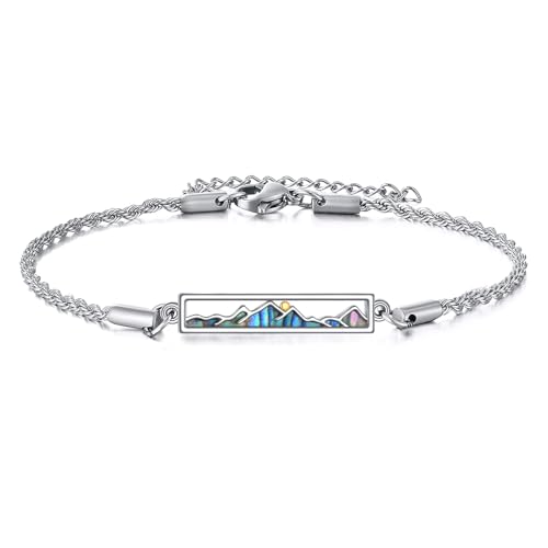 VENACOLY Berg Armband S925 Sterling Silber Berg Natur Schmuck Geschenk Für Frauen Damen von VENACOLY