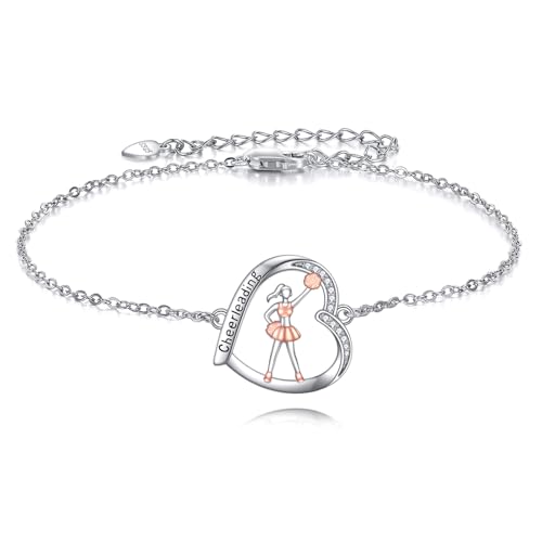 VENACOLY Cheerleader Armband aus Sterlingsilber Cheerleader Muttertag Schmuck für Frauen Team Cheerleader von VENACOLY
