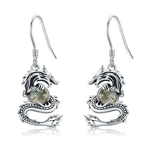 VENACOLY Drachen Ohrringe 925 Sterling Silber Gothic Labradorit Ohrringe Drachenschmuck Geschenke für Frauen VENACOLY Drachen Ohrringe 925 Sterling Silber Gothic Labradorit Ohrringe Drachenschmuck Geschenke für Frauen von VENACOLY