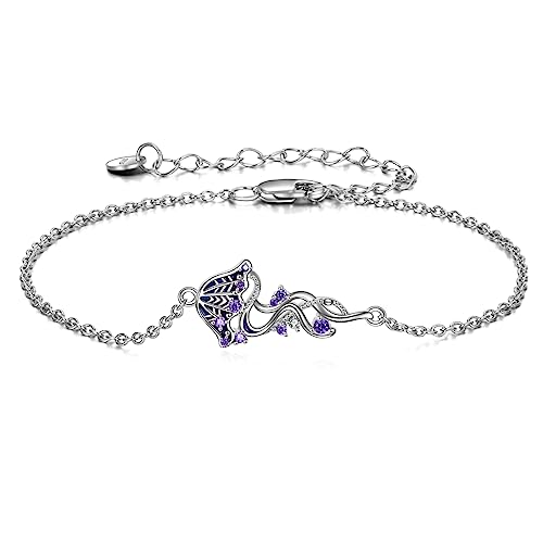 VENACOLY Qualle Armband 925 Sterling Silber Qualle Armbänder Ozean Qualle Schmuck Geschenk für Damen von VENACOLY