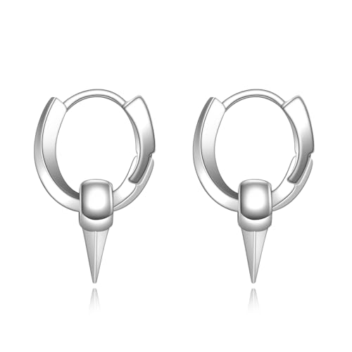 VENACOLY Spike Ohrringe 925 Sterling Silber Schwert Kreuz Huggie Hoop Ohrringe Kleine Dolch Spike Dangle Drop Hoop Ohrringe Punk Schmuck Ohrringe für Frauen Männer von VENACOLY
