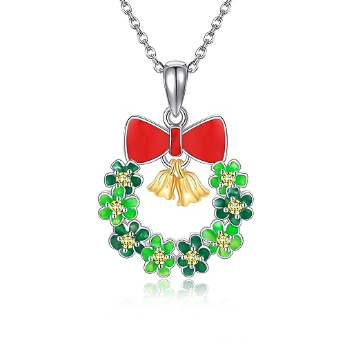 VENACOLY Weihnachten Kranz Kette 925 Sterling Silver Weihnachten Schmuck Geschenk Für Damen von VENACOLY