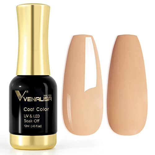 VENALISA UV Nagellack Gellack beige farben,Gel Nail Polish Soak Off Nägel Farbgel Kit Nature Gel Nagellack für Nageldesign Maniküre 12ml von V VENALISA