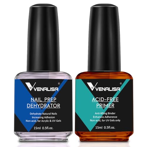 VENALISA Primer und Dehydrator für Nägel 15ml Professionelle Nail Dehydrator für Acrylnägel Quick Air Drying for Gel Nail Polish Acid Free fur Nail Art UV Gel Nagellack Dip Powder Acrylnägel von V VENALISA