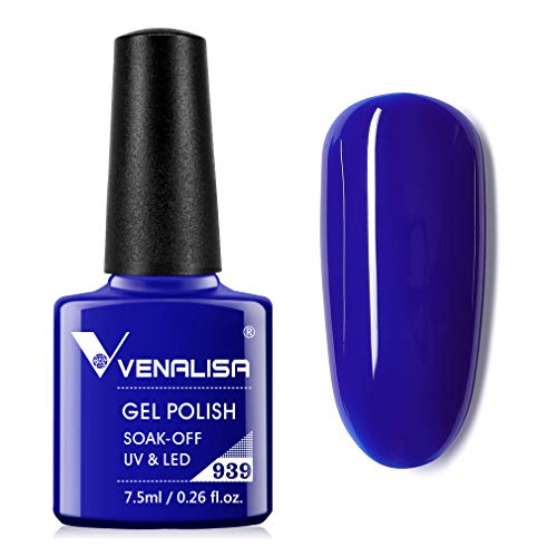 VENALISA Aquamarine Blue Gellack Nagellack Gel für UV Nagellampe Langlebige Maniküre Nagelgellack Soak Off Nail Gel Polish blue 7.5ml von V VENALISA