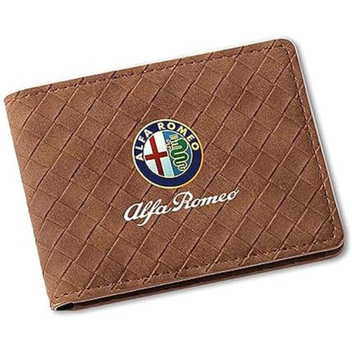 VENBER Auto Führerschein Tasche geldbörse, für Alfa Romeo Karte Tasche Portemonnaie EC-Karten Brieftasche Führerschein Tasche,F von VENBER