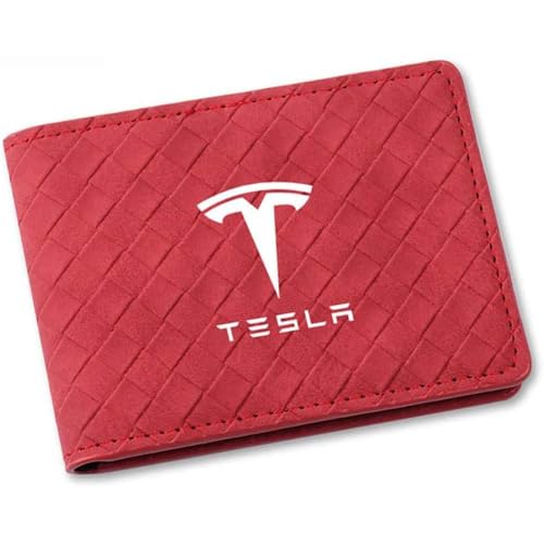 VENBER Auto Führerschein Tasche geldbörse, für Tesla Karte Tasche Portemonnaie EC-Karten Brieftasche Führerschein Tasche,F von VENBER