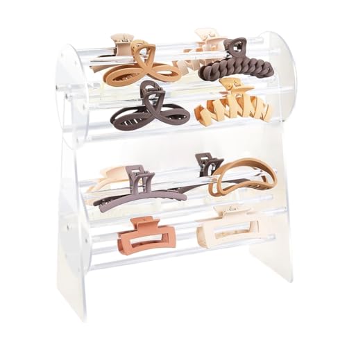VENEKA 1 Stück Kralle Clip Organizer Halter Transparente Haarklammer Organizer Display 360-Grad-Rotierender Kralle Clip Halter und Aufbewahrung von VENEKA