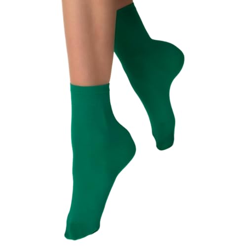 VENEZIANA NUOVA Elastische Socken KATRINELLA – Matte Socken mit Gummibund, Blickdicht, Aus Microfaser - Universalgröße - Avocado von VENEZIANA NUOVA