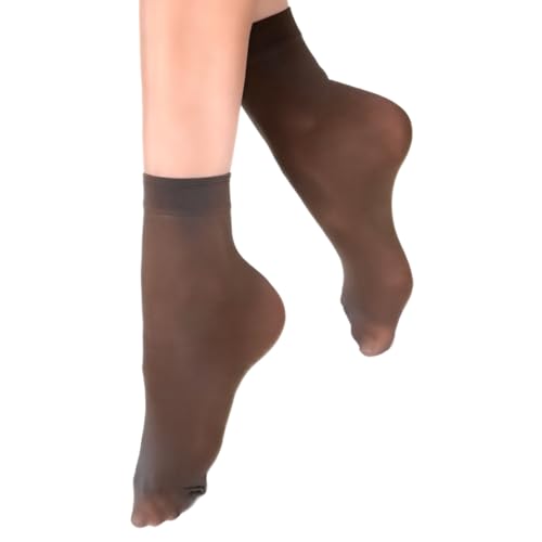 VENEZIANA NUOVA Elastische Socken KATRINELLA - Matte Socken mit Gummibund, Blickdicht, Aus Microfaser - Universalgröße - Ciociolatto von VENEZIANA NUOVA